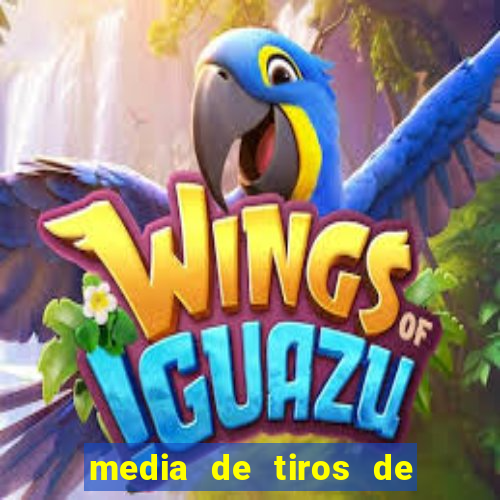 media de tiros de meta por jogo